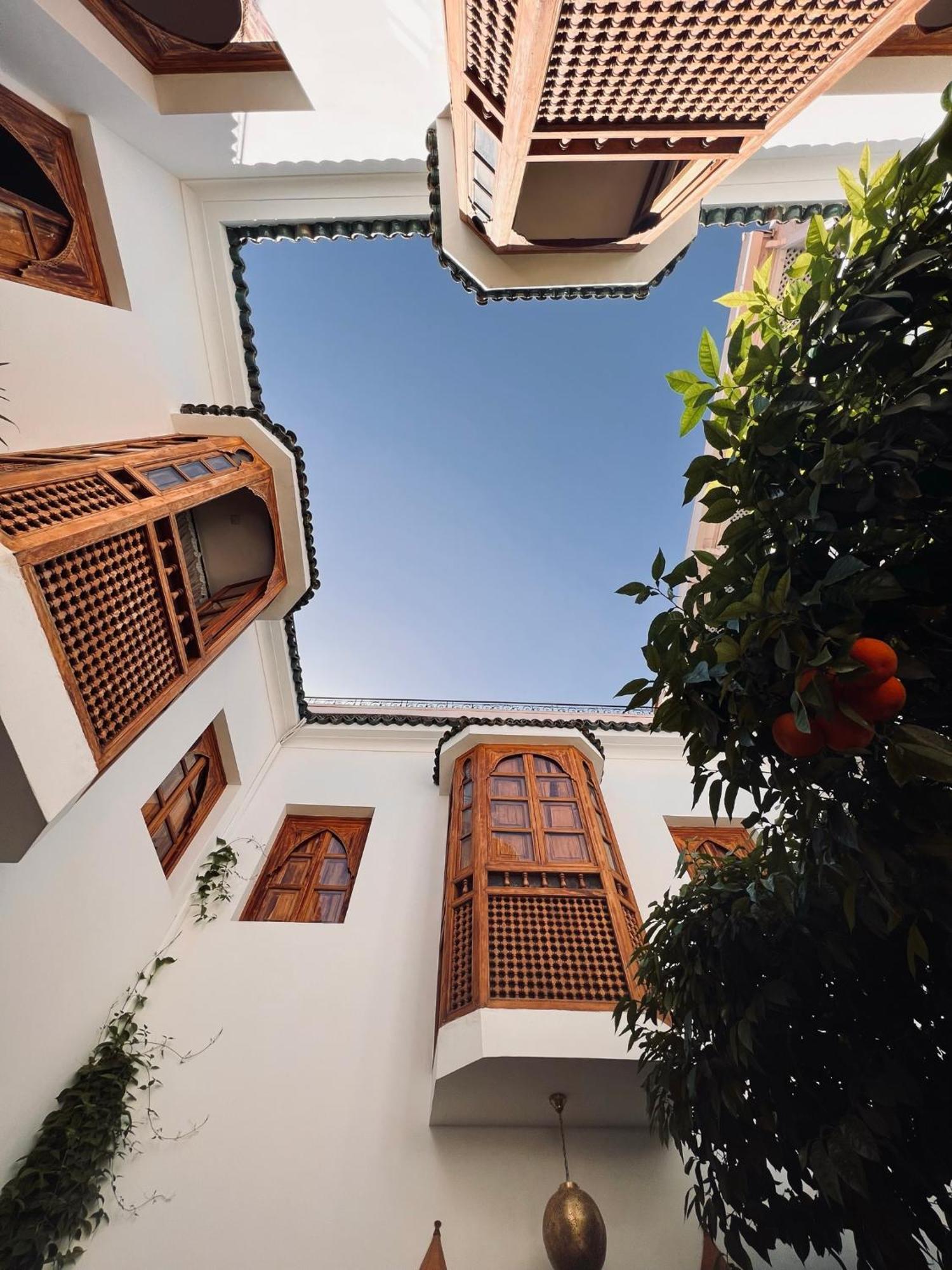 Riad Prive Sadaka Bassin Rooftop Marrakesh Extérieur photo