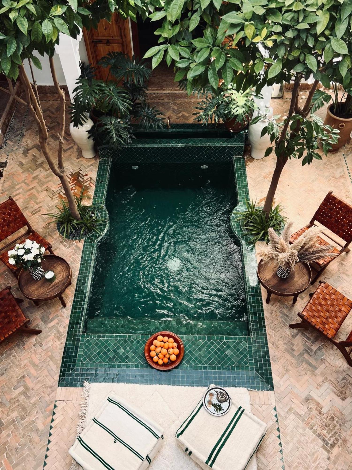 Riad Prive Sadaka Bassin Rooftop Marrakesh Extérieur photo